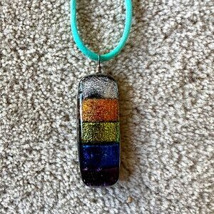 Diachroic glass necklace